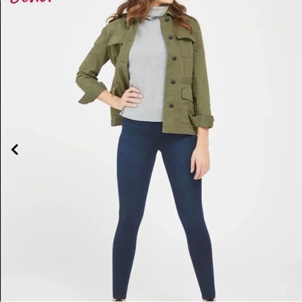 SPANX | Jean-Ish Skinny Pull-On Denim Style Blue Leggings Women’s Size Large